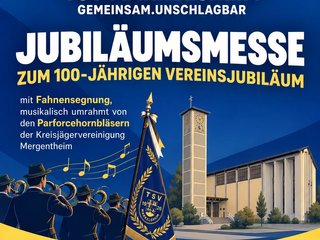 Jubiläumsmesse TSV Markelsheim umrahmt von den Parforcehornbläsern